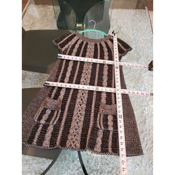 Style & Co. Women's Black Striped Cotton Round Neck Sleeveless Sweater Dress PL - Picture 2 of 10